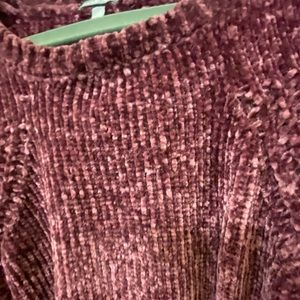 Extremely soft cuddly crop sweater top